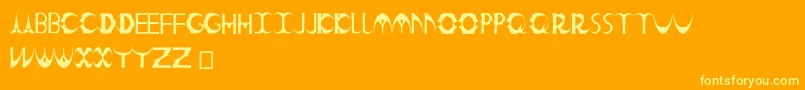 Countkinski Font – Yellow Fonts on Orange Background
