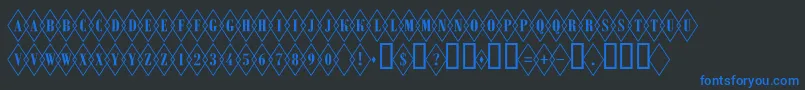 ARombyotlovl Font – Blue Fonts on Black Background