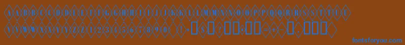 ARombyotlovl Font – Blue Fonts on Brown Background