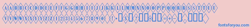 ARombyotlovl Font – Blue Fonts on Pink Background