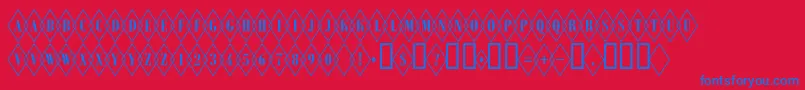 ARombyotlovl Font – Blue Fonts on Red Background