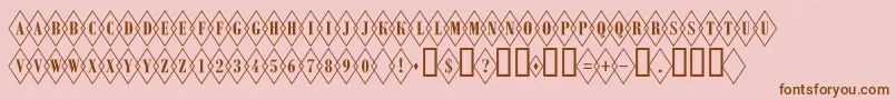 ARombyotlovl Font – Brown Fonts on Pink Background