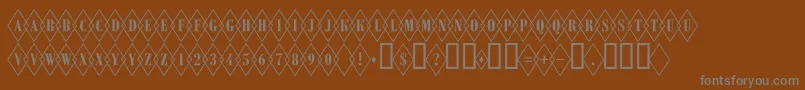 ARombyotlovl-Schriftart – Graue Schriften auf braunem Hintergrund