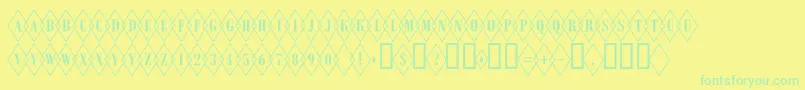 ARombyotlovl Font – Green Fonts on Yellow Background