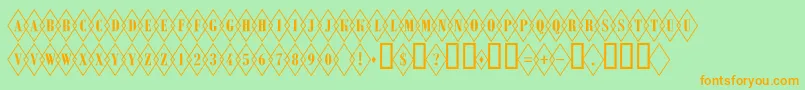 ARombyotlovl Font – Orange Fonts on Green Background