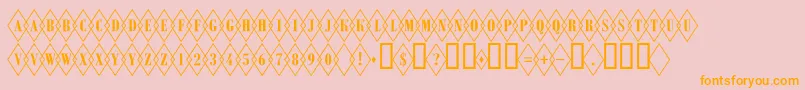 ARombyotlovl-Schriftart – Orangefarbene Schriften auf rosa Hintergrund