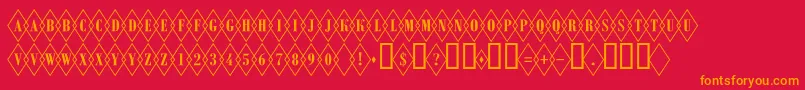 ARombyotlovl Font – Orange Fonts on Red Background