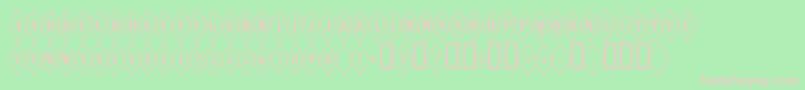 ARombyotlovl Font – Pink Fonts on Green Background