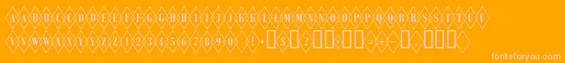 フォントARombyotlovl – オレンジの背景にピンクのフォント
