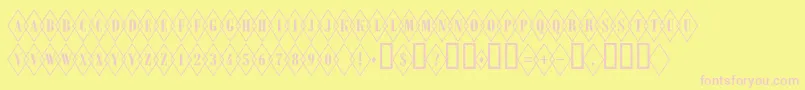 ARombyotlovl Font – Pink Fonts on Yellow Background