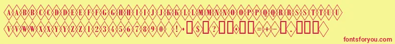 ARombyotlovl Font – Red Fonts on Yellow Background