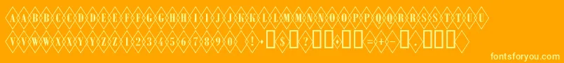 ARombyotlovl Font – Yellow Fonts on Orange Background