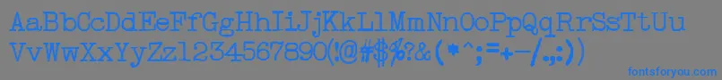 TypeRight Font – Blue Fonts on Gray Background