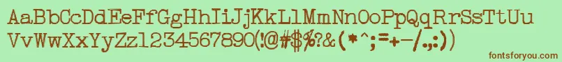 TypeRight Font – Brown Fonts on Green Background