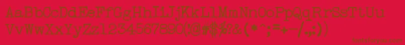 TypeRight Font – Brown Fonts on Red Background