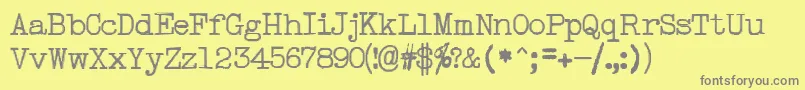 TypeRight Font – Gray Fonts on Yellow Background