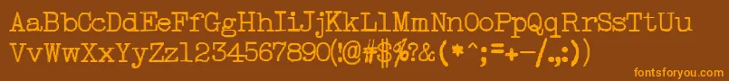 TypeRight Font – Orange Fonts on Brown Background