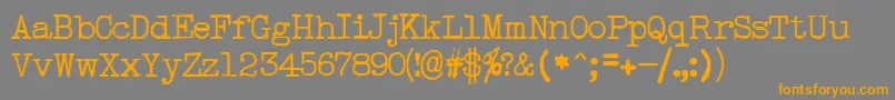 TypeRight Font – Orange Fonts on Gray Background