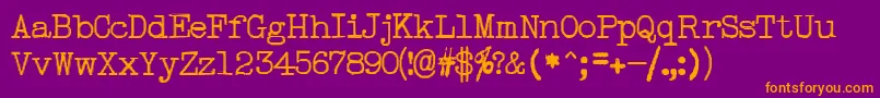 TypeRight Font – Orange Fonts on Purple Background