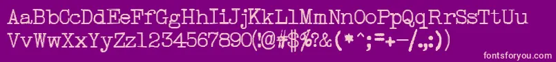 TypeRight Font – Pink Fonts on Purple Background