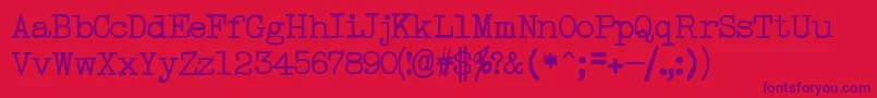 TypeRight Font – Purple Fonts on Red Background