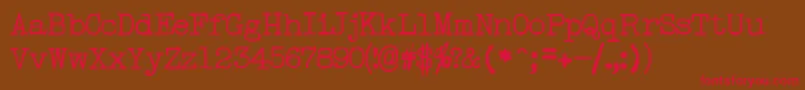 TypeRight Font – Red Fonts on Brown Background