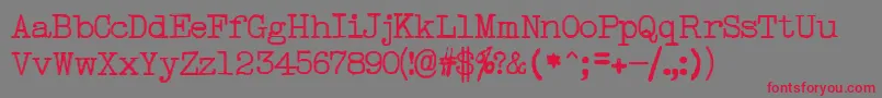 TypeRight Font – Red Fonts on Gray Background