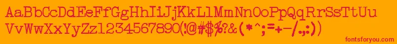 TypeRight Font – Red Fonts on Orange Background