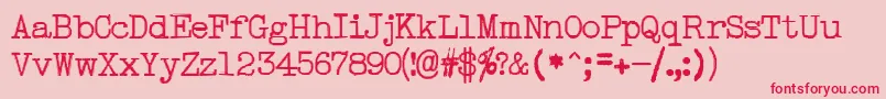 TypeRight Font – Red Fonts on Pink Background