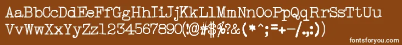 TypeRight Font – White Fonts on Brown Background