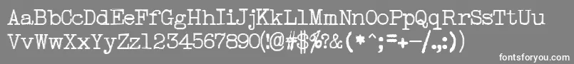 TypeRight Font – White Fonts on Gray Background