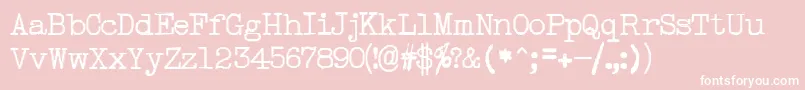 TypeRight Font – White Fonts on Pink Background
