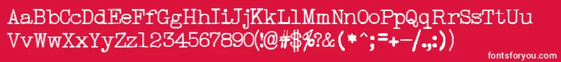 TypeRight Font – White Fonts on Red Background