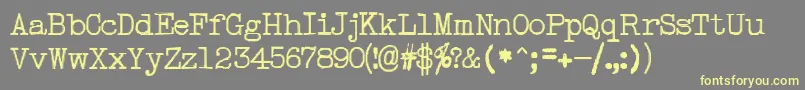 TypeRight Font – Yellow Fonts on Gray Background