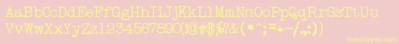 TypeRight Font – Yellow Fonts on Pink Background