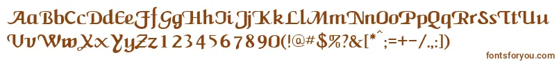 Шрифт NewCalligraph – коричневые шрифты