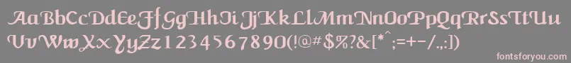 Шрифт NewCalligraph – розовые шрифты на сером фоне