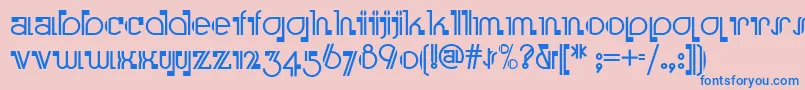 フォントBoomer – ピンクの背景に青い文字