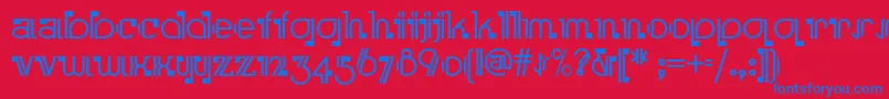 Boomer Font – Blue Fonts on Red Background