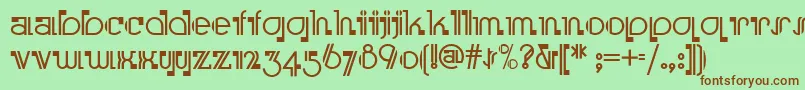 Шрифт Boomer – коричневые шрифты на зелёном фоне