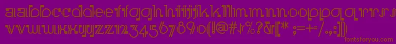 Boomer Font – Brown Fonts on Purple Background