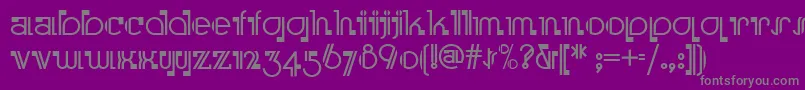 フォントBoomer – 紫の背景に灰色の文字