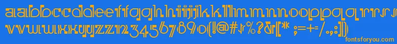 Шрифт Boomer – оранжевые шрифты на синем фоне