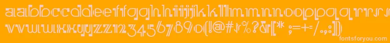 Boomer Font – Pink Fonts on Orange Background