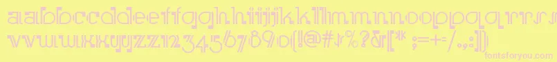 フォントBoomer – ピンクのフォント、黄色の背景