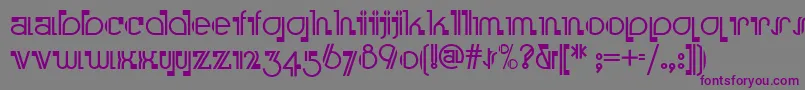 フォントBoomer – 紫色のフォント、灰色の背景