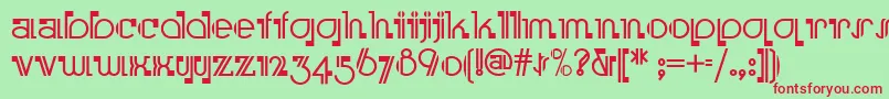 Шрифт Boomer – красные шрифты на зелёном фоне