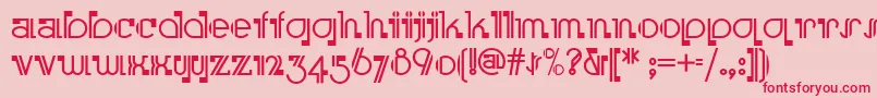 フォントBoomer – ピンクの背景に赤い文字