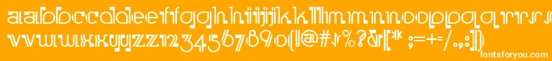 Boomer Font – White Fonts on Orange Background