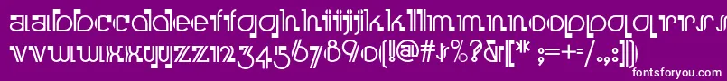 フォントBoomer – 紫の背景に白い文字